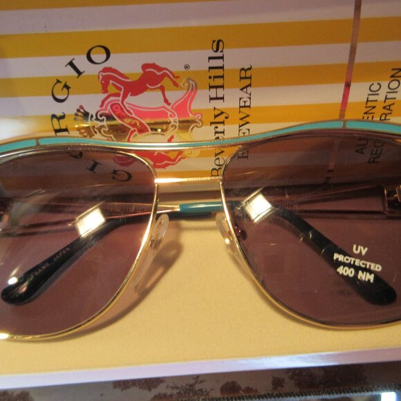 GIORGIO BEVERLY HILLS EYE WEAR ~ WITH BLUE/AQUA TRIM~REG 041565 main image 6